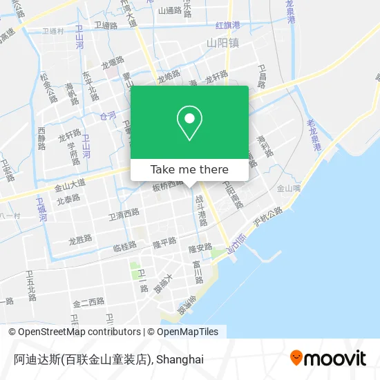 阿迪达斯(百联金山童装店) map