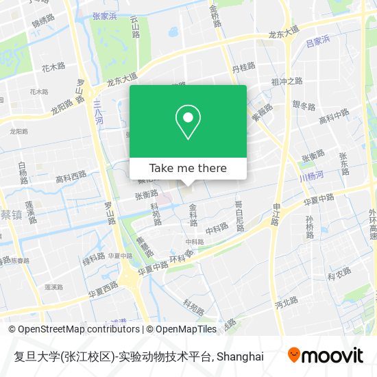 复旦大学(张江校区)-实验动物技术平台 map