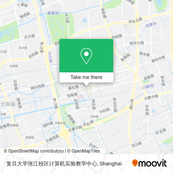 复旦大学张江校区计算机实验教学中心 map
