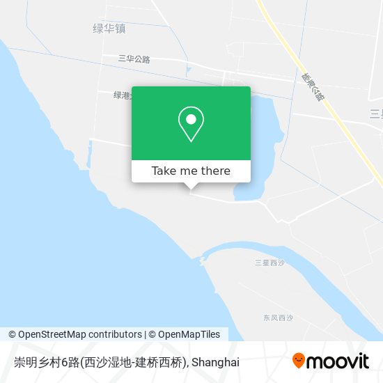 崇明乡村6路(西沙湿地-建桥西桥) map