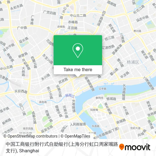 中国工商银行附行式自助银行(上海分行虹口周家嘴路支行) map