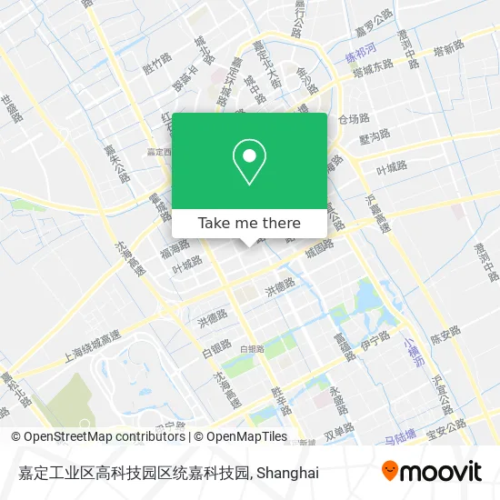 嘉定工业区高科技园区统嘉科技园 map