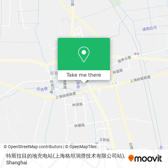 特斯拉目的地充电站(上海格坦润滑技术有限公司站) map