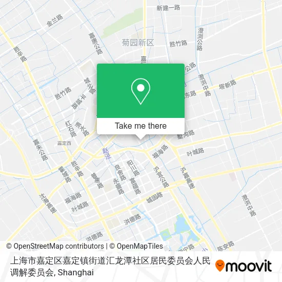 上海市嘉定区嘉定镇街道汇龙潭社区居民委员会人民调解委员会 map