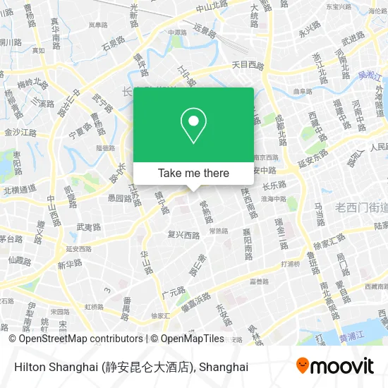 Hilton Shanghai (静安昆仑大酒店) map