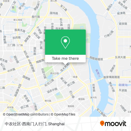 中农社区-西南门人行门 map