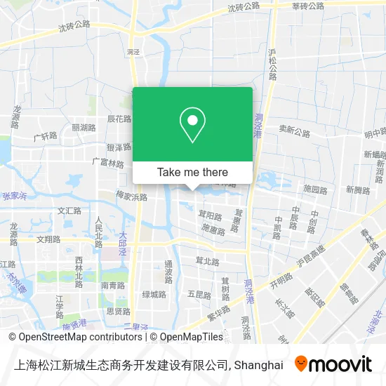 上海松江新城生态商务开发建设有限公司 map