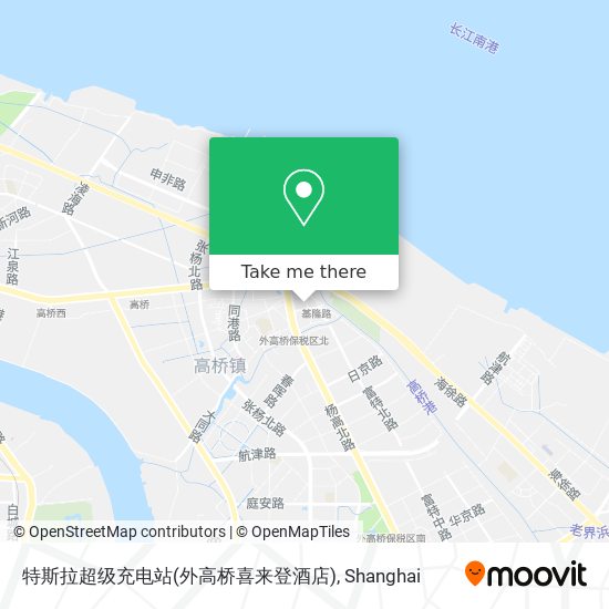 特斯拉超级充电站(外高桥喜来登酒店) map