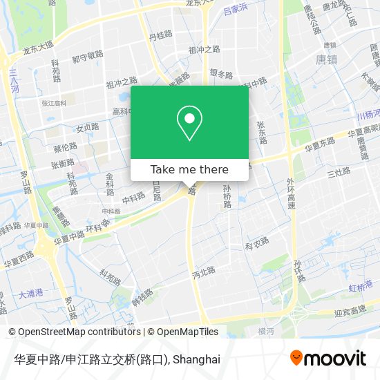 华夏中路/申江路立交桥(路口) map