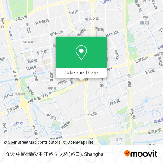 华夏中路辅路/申江路立交桥(路口) map