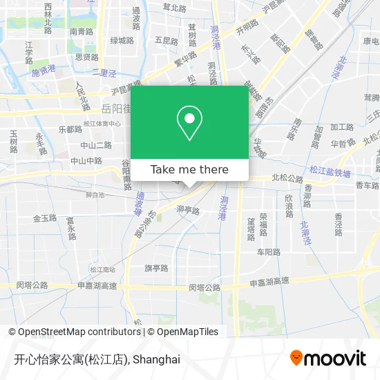 开心怡家公寓(松江店) map