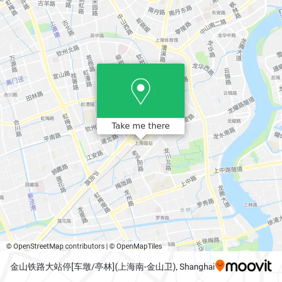 金山铁路大站停[车墩/亭林](上海南-金山卫) map