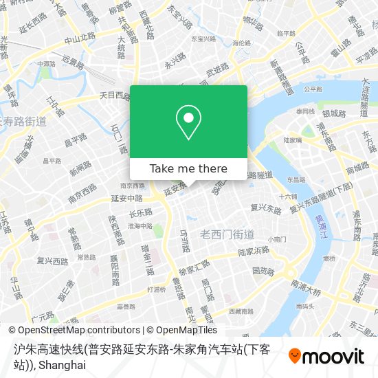 沪朱高速快线(普安路延安东路-朱家角汽车站(下客站)) map