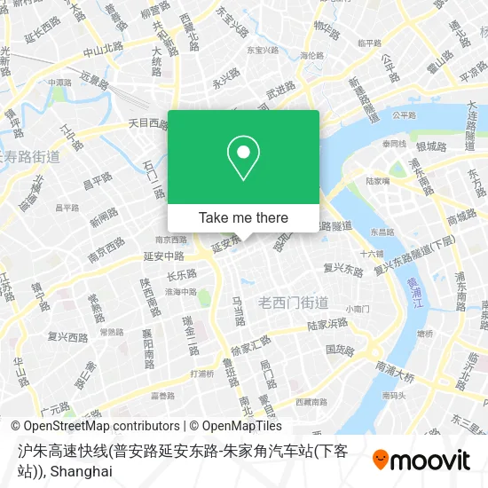 沪朱高速快线(普安路延安东路-朱家角汽车站(下客站)) map