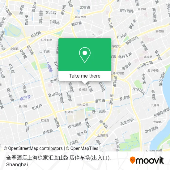 全季酒店上海徐家汇宜山路店停车场(出入口) map