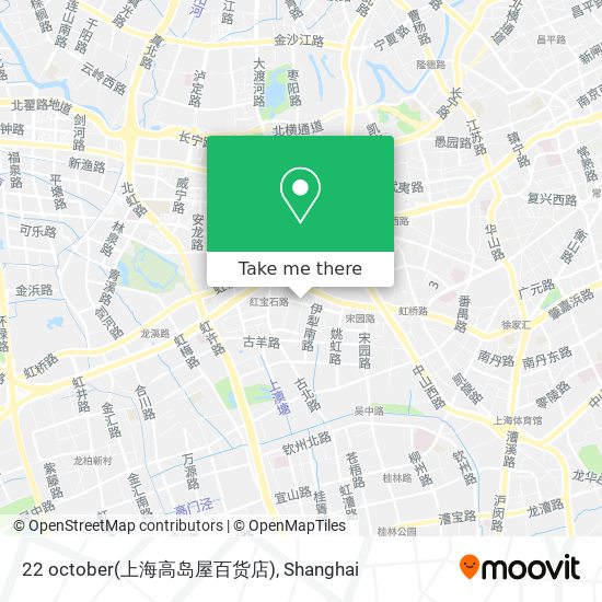 22 october(上海高岛屋百货店) map