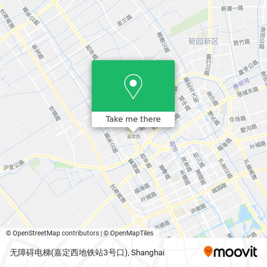 无障碍电梯(嘉定西地铁站3号口) map