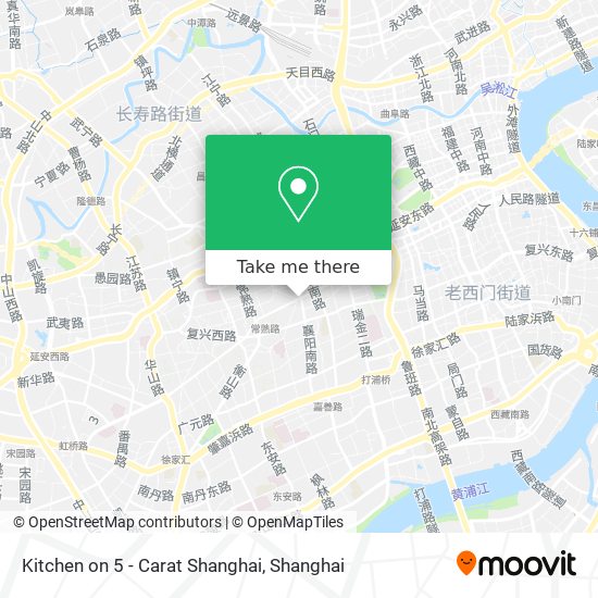 Kitchen on 5 - Carat Shanghai map
