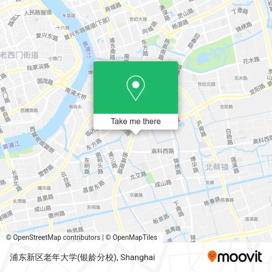 浦东新区老年大学(银龄分校) map