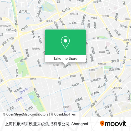 上海民航华东凯亚系统集成有限公司 map