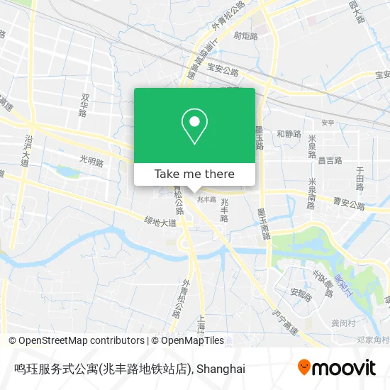 鸣珏服务式公寓(兆丰路地铁站店) map