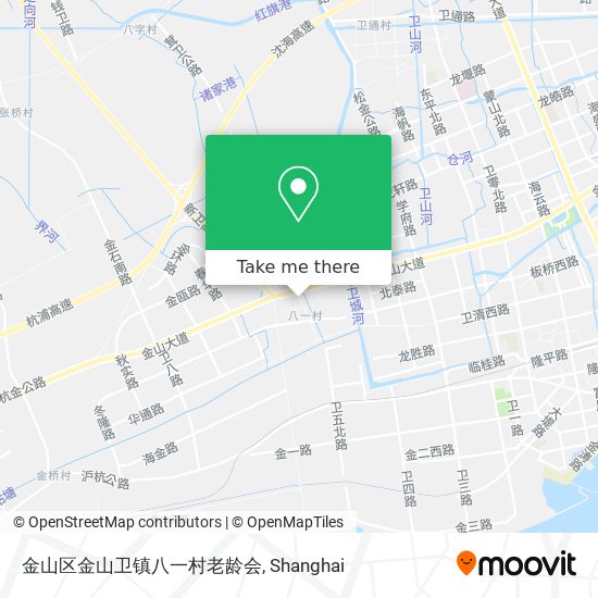 金山区金山卫镇八一村老龄会 map