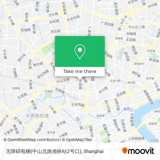 无障碍电梯(中山北路地铁站2号口) map