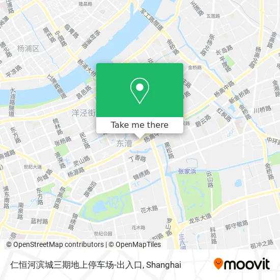 仁恒河滨城三期地上停车场-出入口 map