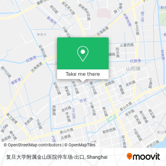 复旦大学附属金山医院停车场-出口 map