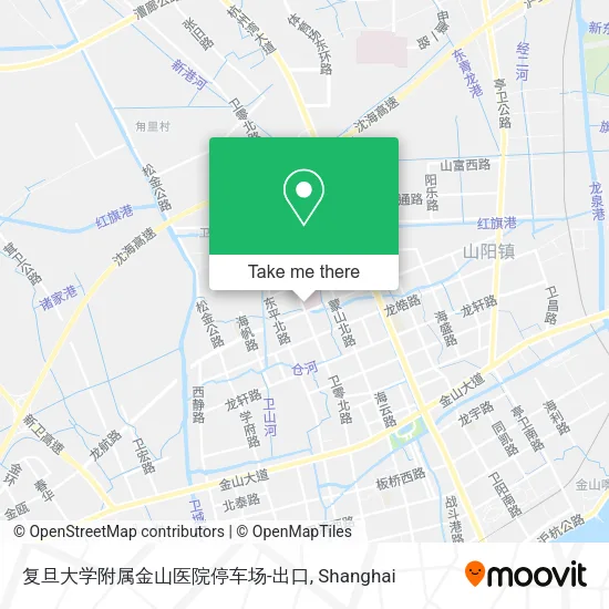 复旦大学附属金山医院停车场-出口 map