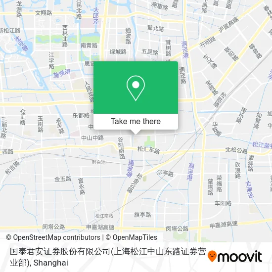 国泰君安证券股份有限公司(上海松江中山东路证券营业部) map