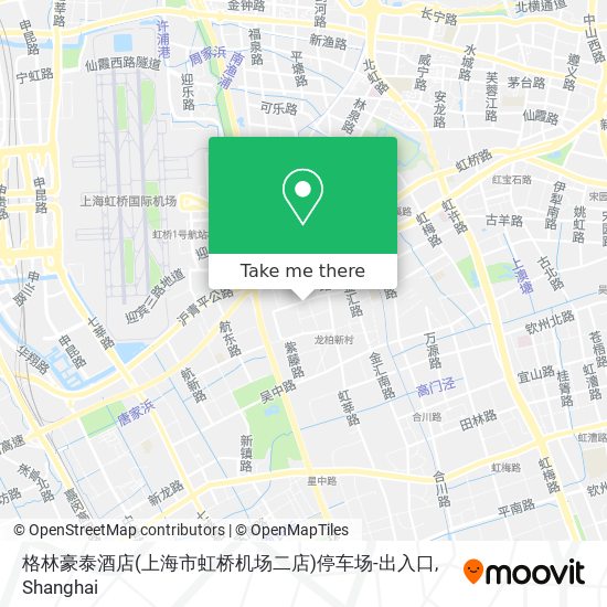 格林豪泰酒店(上海市虹桥机场二店)停车场-出入口 map
