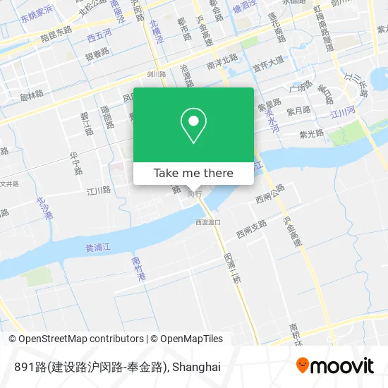 891路(建设路沪闵路-奉金路) map