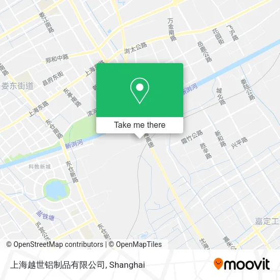 上海越世铝制品有限公司 map