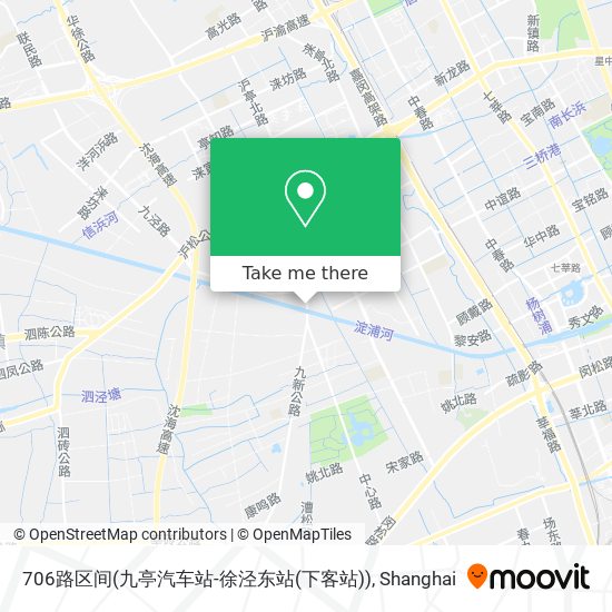 706路区间(九亭汽车站-徐泾东站(下客站)) map