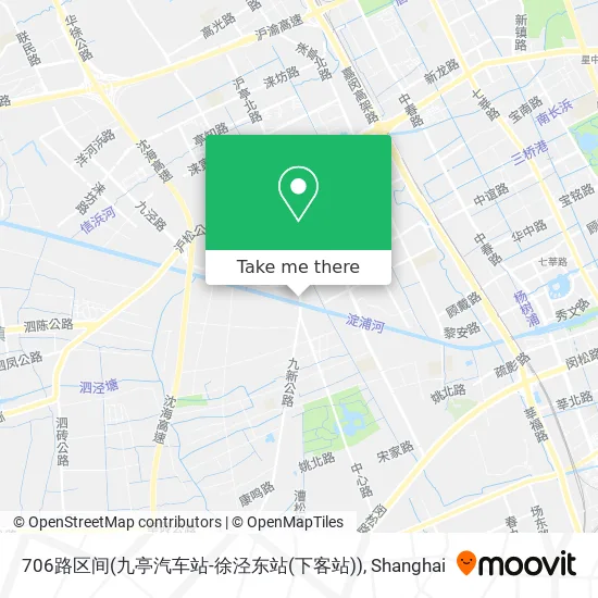 706路区间(九亭汽车站-徐泾东站(下客站)) map