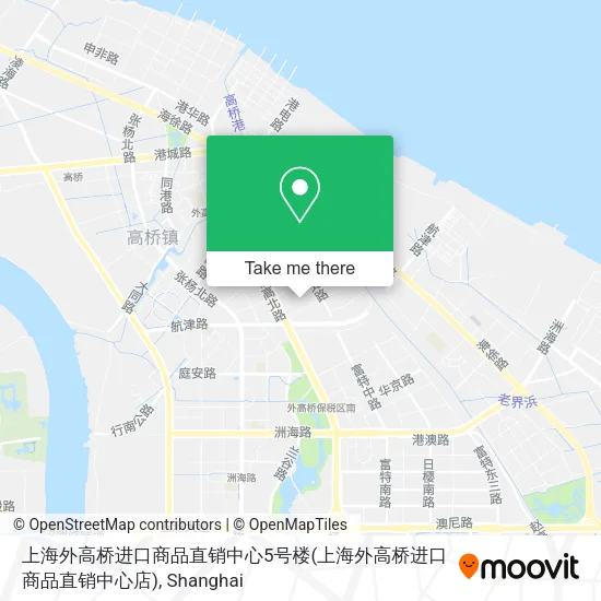 上海外高桥进口商品直销中心5号楼(上海外高桥进口商品直销中心店) map