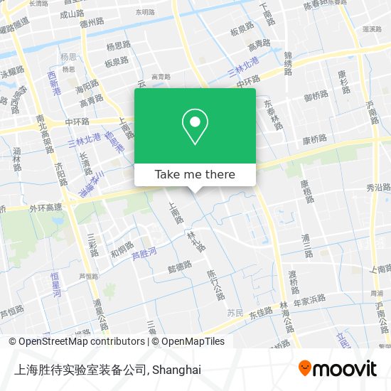 上海胜待实验室装备公司 map