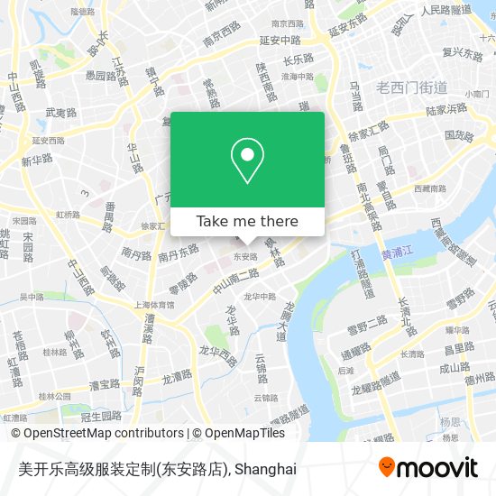 美开乐高级服装定制(东安路店) map