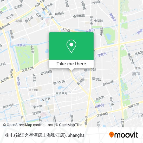 街电(锦江之星酒店上海张江店) map