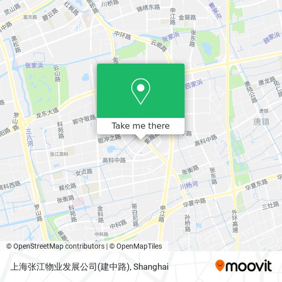 上海张江物业发展公司(建中路) map