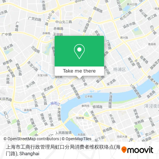上海市工商行政管理局虹口分局消费者维权联络点(海门路) map