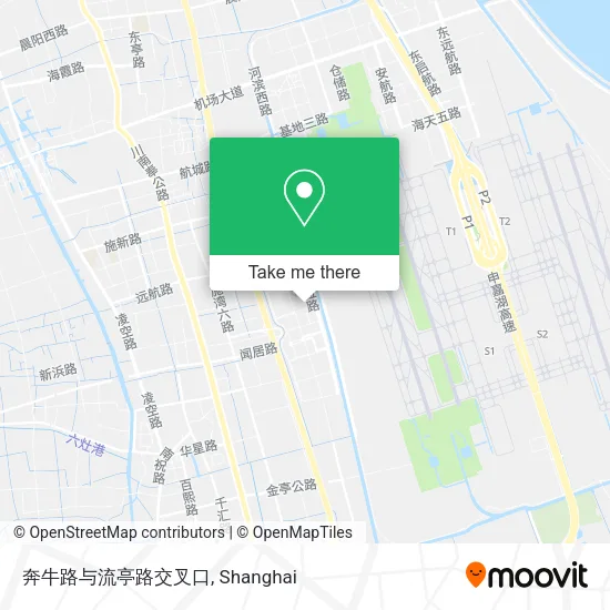 奔牛路与流亭路交叉口 map