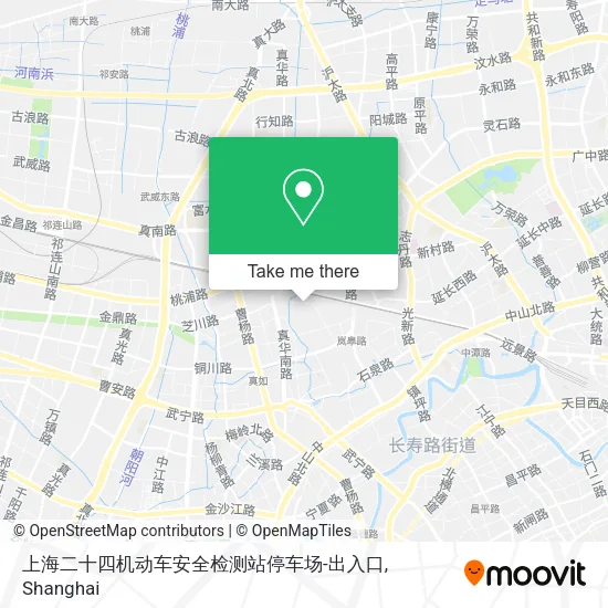 上海二十四机动车安全检测站停车场-出入口 map