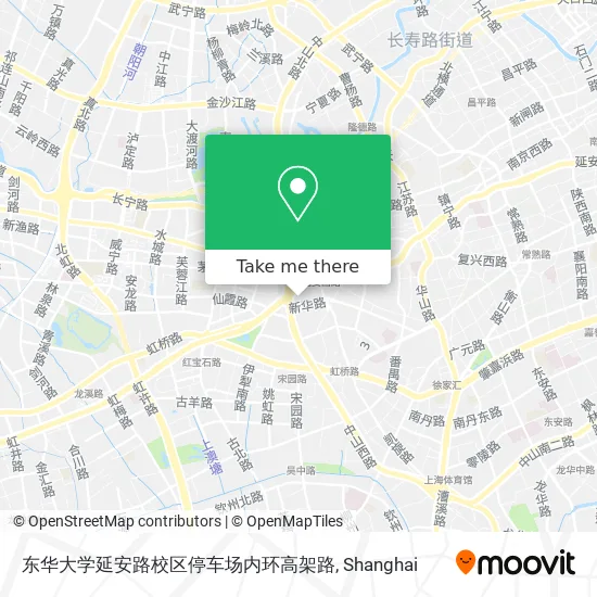 东华大学延安路校区停车场内环高架路 map