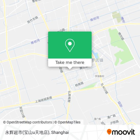 永辉超市(宝山u天地店) map