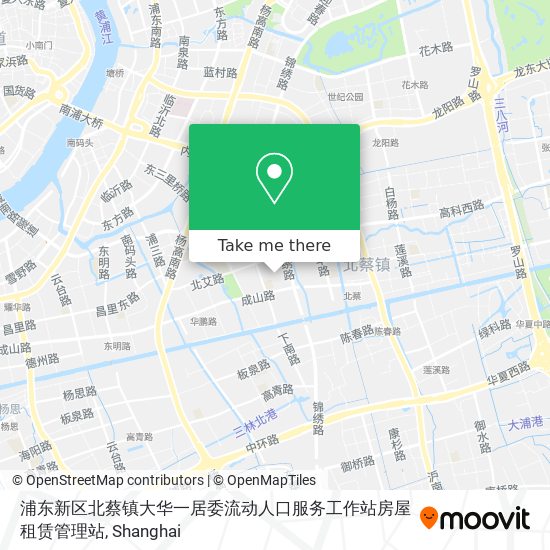 浦东新区北蔡镇大华一居委流动人口服务工作站房屋租赁管理站 map