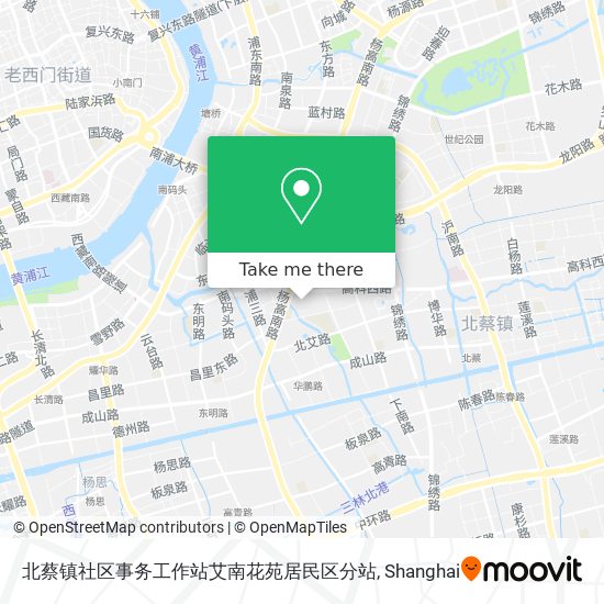 北蔡镇社区事务工作站艾南花苑居民区分站 map