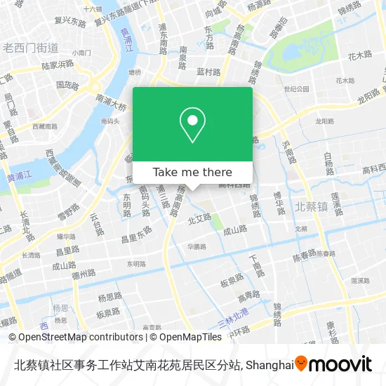 北蔡镇社区事务工作站艾南花苑居民区分站 map
