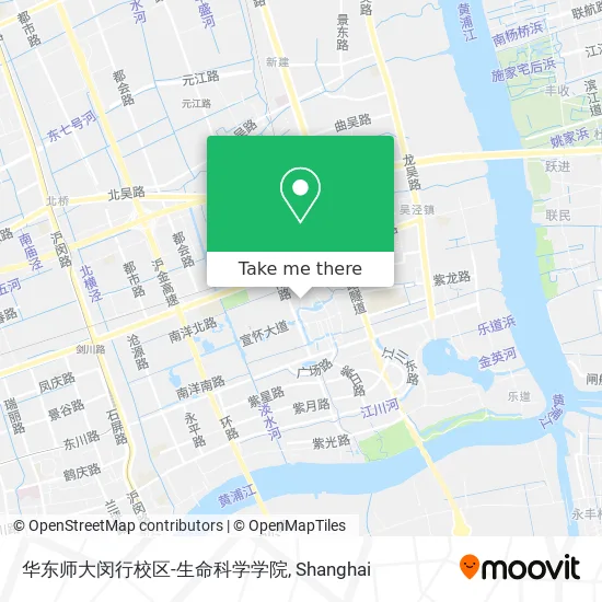 华东师大闵行校区-生命科学学院 map